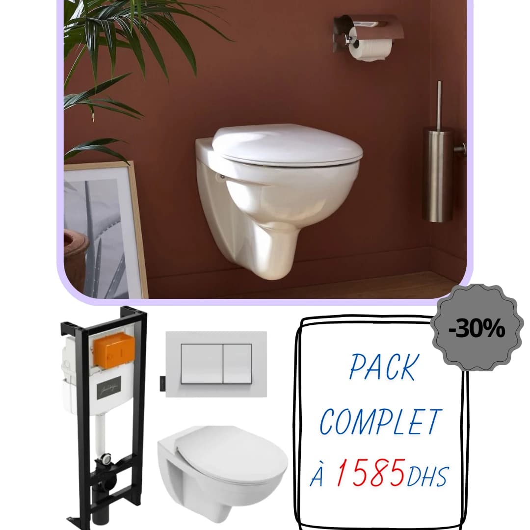 Pack Complet WC suspendu Jacob Delafon