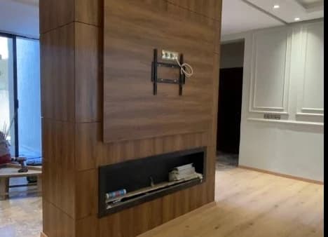 Habillage Murale en bois+ meuble Tv Habillage Murale en bois+ meuble Tv