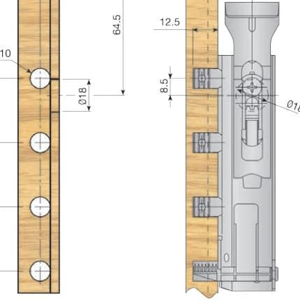 SYSTEME DE SUSPENSION MEUBLE TRASER 6 - — image 2/2 SYSTEME DE SUSPENSION MEUBLE TRASER 6 - — image 2/2