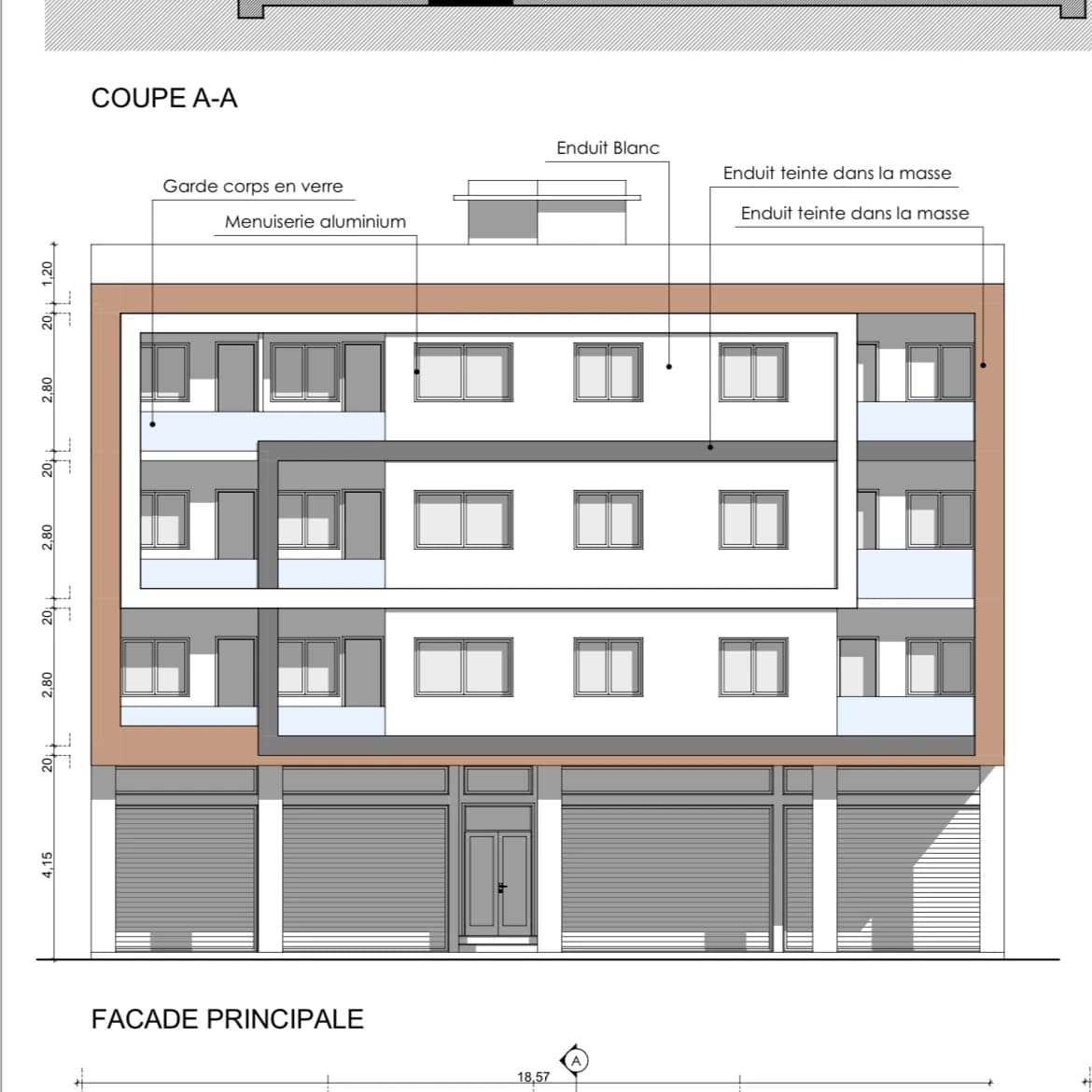 Construction d un immeuble en r+3 — photo 2/2 Construction d un immeuble en r+3 — photo 2/2