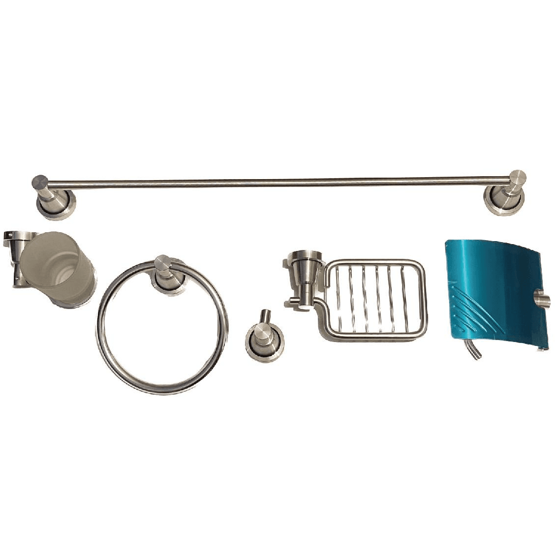 Ensemble Accessoires SDB 6pcs chrome Ensemble Accessoires SDB 6pcs chrome